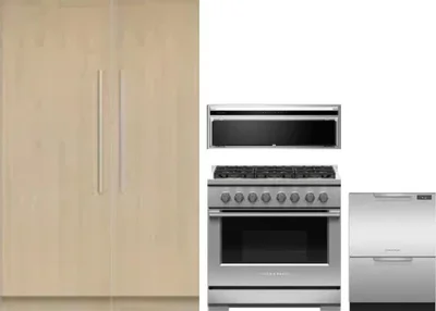 5 Piece Package Includes Refrigerator, Freezer, Range, Hood And Dishwasher